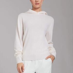 Greyson Classic Koko Hoodie NEW Dove Cream Pullover Wool Cashmere NWT XS